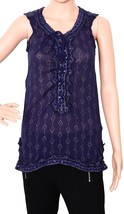 Isabel Marant Womens Embroidered Cotton Sleeveless Print Blouse Tunic Top S 36 - £31.14 GBP