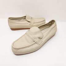 Florsheim Men's White Leather Slip On Shoes Size 9.5 M - $22.49