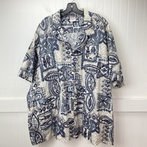 Vintage Barefoot In Paradise Button Up Shirt Mens 5XL Short Sleeve Fish ... - £15.09 GBP