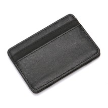 PURDORED 1 Pc Magic Card Holder Solid Men Business Card Case Leather Wal... - $24.24
