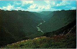 Aerial View Hoh Valley From Bailey Range Olympic National Park Postcard - £17.80 GBP