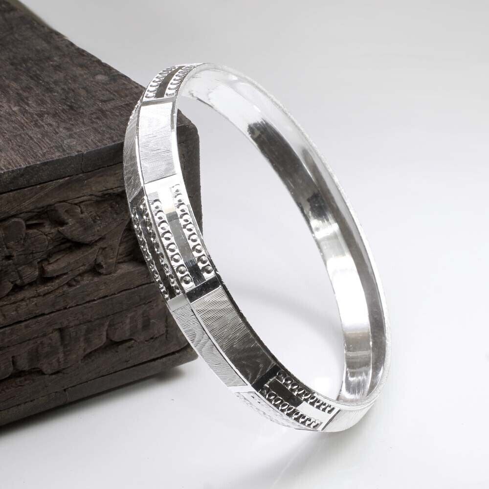 Real Sterling Silver Men's Bangle Sikh Kada pure silver Bracelet