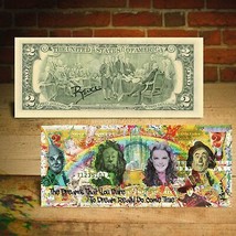 Wizard Of Oz Dreams Pop Art Two-Dollar Bill HAND-SIGNED By Rency With Holder - £19.01 GBP