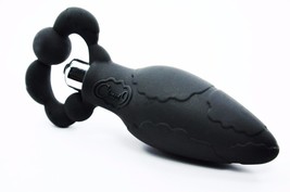 Black Vibrating Pro Sensual Series Large Premium Silicone Butt Plug - £13.22 GBP
