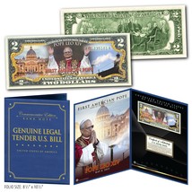 POPE LEO XIV 1st American Born Pope Genuine $2 U.S. Bill in 8x10 Photo D... - $23.95