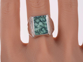 sz10.5 Southwestern sterling spiderweb variscite ring - £111.44 GBP