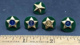 Lot of Five (5) Vintage Boy Scouts BSA Service Stars Pins Star 1 2 3 4 - £11.18 GBP