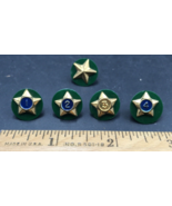 Lot of Five (5) Vintage Boy Scouts BSA Service Stars Pins Star 1 2 3 4 - £11.00 GBP