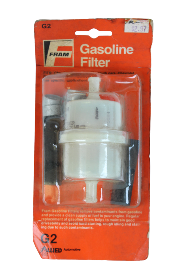 Vintage Fram Gasoline Fuel Filter G2 For Chevy Trucks 78-82, Dodge 80-81 - $6.90