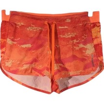 Reebok Speedwick Woven Shorts Orange Camo Star Womens Medium Front Tie 33w - $399.75 MXN