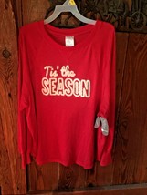 Small -Women&#39;s Christmas Light Sweatshirt Cute Ugly Sweater Red Tis The Season  - £5.68 GBP