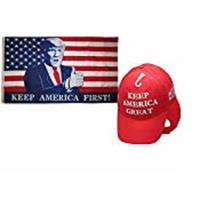 K&#39;s Novelties 3&#39;x5&#39; USA Trump Keep America First! &amp; Trump Keep America Great Red - £13.53 GBP