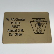 Vintage Ouest Pennsylvania P. O. C. I.G Voiture Show Métal Laiton Plaque... - $46.02