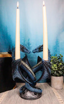 Dragon Heart Altar Drake Candleabra Candle Holder Twin Dragons Figurine ... - $44.99