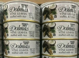 6 Cans Of Trader Joe’s Dolmas Grape Vine Leaves Stuffed With Rice Dolmathes - $41.83