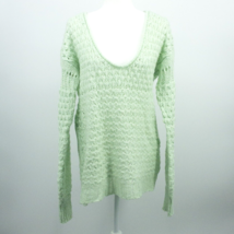 Free People Crashing Waves Pullover Sweater Chunky Tunic Mint Green Small - £19.00 GBP