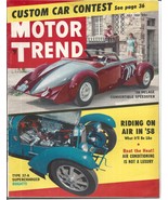 Motor Trend Magazine for Motoring World-July 1957-Supercharged Bugatti-7... - $9.50