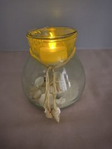 Glass Seashell - Seascape Votive Candle Holder It Has A Green Tint To The Glass - $13.99