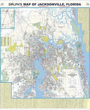 Jacksonville FL Laminated Wall Map (D) - $252.45