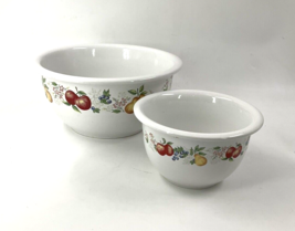 Nesting Bowls Corelle Coordinates CHUTNEY Set of 2 Stoneware Mixing 1QT &amp; 3QT - £25.32 GBP