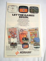 1988 Color Ad 3 Konami Video Games Double Dribble, Blades of Steel, Track - £6.27 GBP