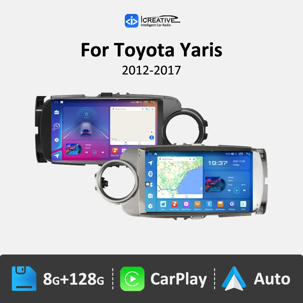 For Toyota Yaris 2012 - 2017 Car Radio Multimedia Players Navigation GPS Stereo - £93.85 GBP+