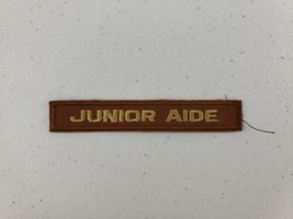 Vintage 1980s 4&quot; Junior Aide Bar Girl Scout Earned Insignia Patch Bridging Award - £4.38 GBP