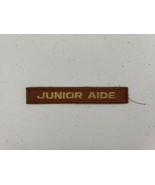 Vintage 1980s 4&quot; Junior Aide Bar Girl Scout Earned Insignia Patch Bridgi... - £4.36 GBP