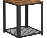 Side Table, 2-Tier Nightstand, End Table With Mesh Shelf, Steel Frame, A... - $65.99