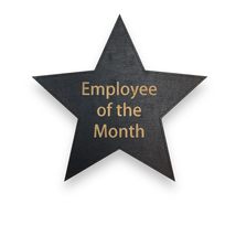 Sign - Employee Of The Month Star (9X9 Inches, BLACK) - $14.69+