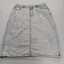 Jupe de Abby RN#156745 Women's Acid Wash Cotton Denim Stretch Skirt Size Large image 13