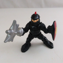 1994 Fisher Price Great Adventures Medieval Black Knight With Mace &amp; Shield - $5.81