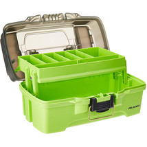 Plano 1-Tray Tackle Box w/Dual Top Access - Smoke &amp; Bright Green - £20.28 GBP