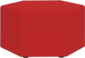 Products Learn 30 Hexagon Vinyl Ottoman For Home Use, Classroom Seating,... - £492.15 GBP