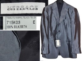 VERSACE Jacket Man 100% Silk 50 EU / 40 US / 40 UK VE02 T2P - £241.06 GBP