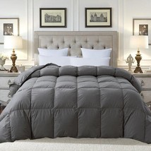 Cosybay Cotton Quilted Grey Feather Comforter Filled with Feather &amp; Down - £65.70 GBP