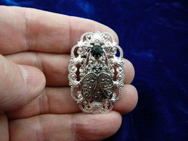 (br-147) bug inscent black stones silver tone I love bugs fashion brooch pin - £18.71 GBP