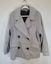 FREE PEOPLE Oversized Car Jacket Coat Womens XS XSmall White Black - $721.31 MXN