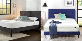 ZINUS Shalini Upholstered Platform Bed Frame / Mattress Foundation,, Box, Full - £422.08 GBP