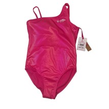 Justice Sport Girls Pink Athletic Bodysuit Swim Suit Adjustable Strap Size L NWT - £7.85 GBP
