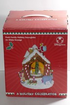 Disney Store Winnie the Pooh Family Holiday Snowglobe Plays Deck the Halls w/Box - £78.68 GBP