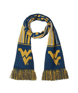 NWT West Virginia 2016 Glitter Stripe Scarf Blue/Yellow - £11.22 GBP