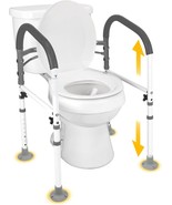 FSA/HSA Eligible Toilet Safety Rails, Vaunn Deluxe Adjustable and Foldable - $48.99