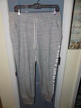 Victoria&#39;s Secret Gray Heathered Skinny Jogger Sweatpants Size L Women&#39;s EUC - £23.34 GBP