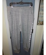 Victoria&#39;s Secret Gray Heathered Skinny Jogger Sweatpants Size L Women&#39;s... - £22.86 GBP