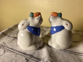 coco dowley salt and pepper shakers Set easter bunny with carrot - £13.54 GBP