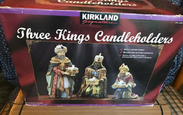 Kirkland Signature Three Kings Candle Holders Christmas Nativity - £86.01 GBP