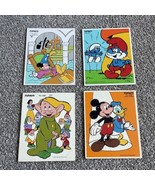 Vintage Playskool Wood Puzzle Lot 4 Smurfs Snow White Fantasia Disney 19... - $665.24 MXN