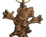 Vintage Disney Minnie Mouse Metal Keychain Brass Tone MFG by Monogram Pr... - $2.63