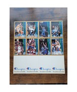 1992-93 Fleer Minnesota Timberwolves Champion uncut team sheet - Laettne... - £9.65 GBP